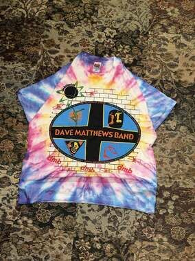 Vintage 1999 Dave Matthews Band Summer Tour Tie Dye T-Shirt XL